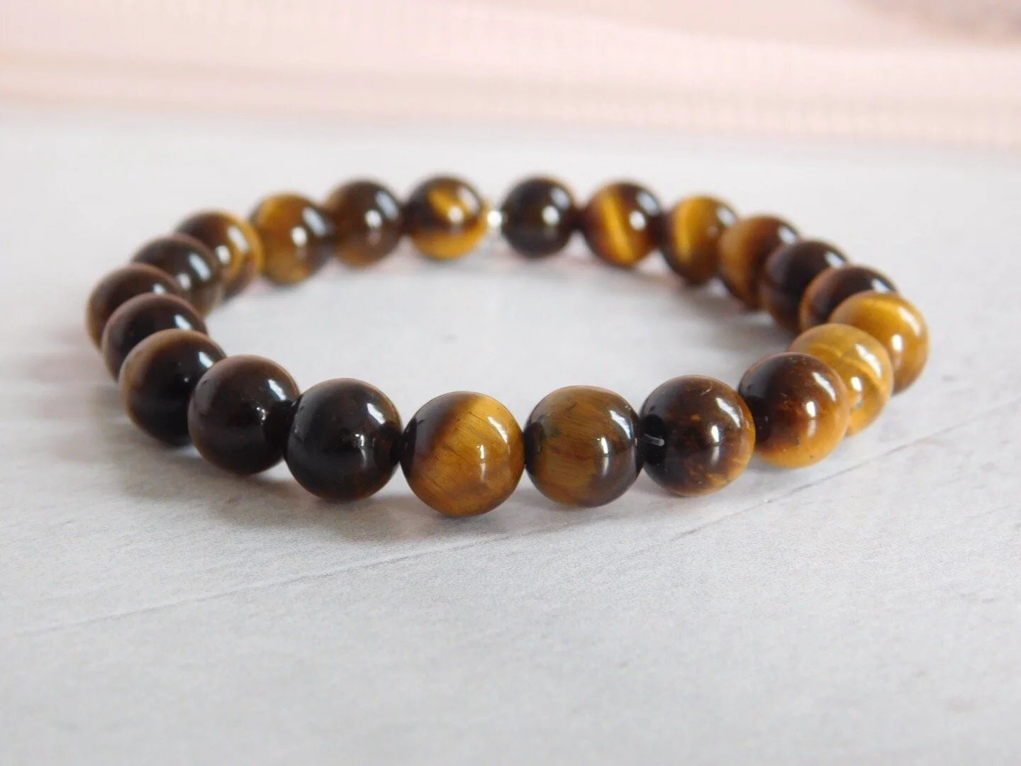 Gemstone stretch stacking bracelet