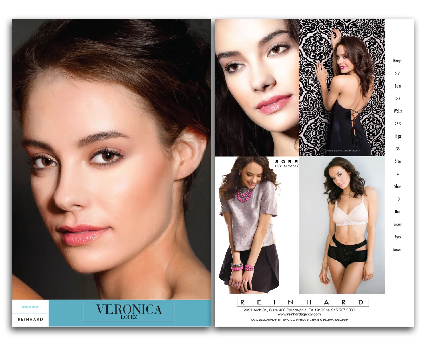 model composite card sample