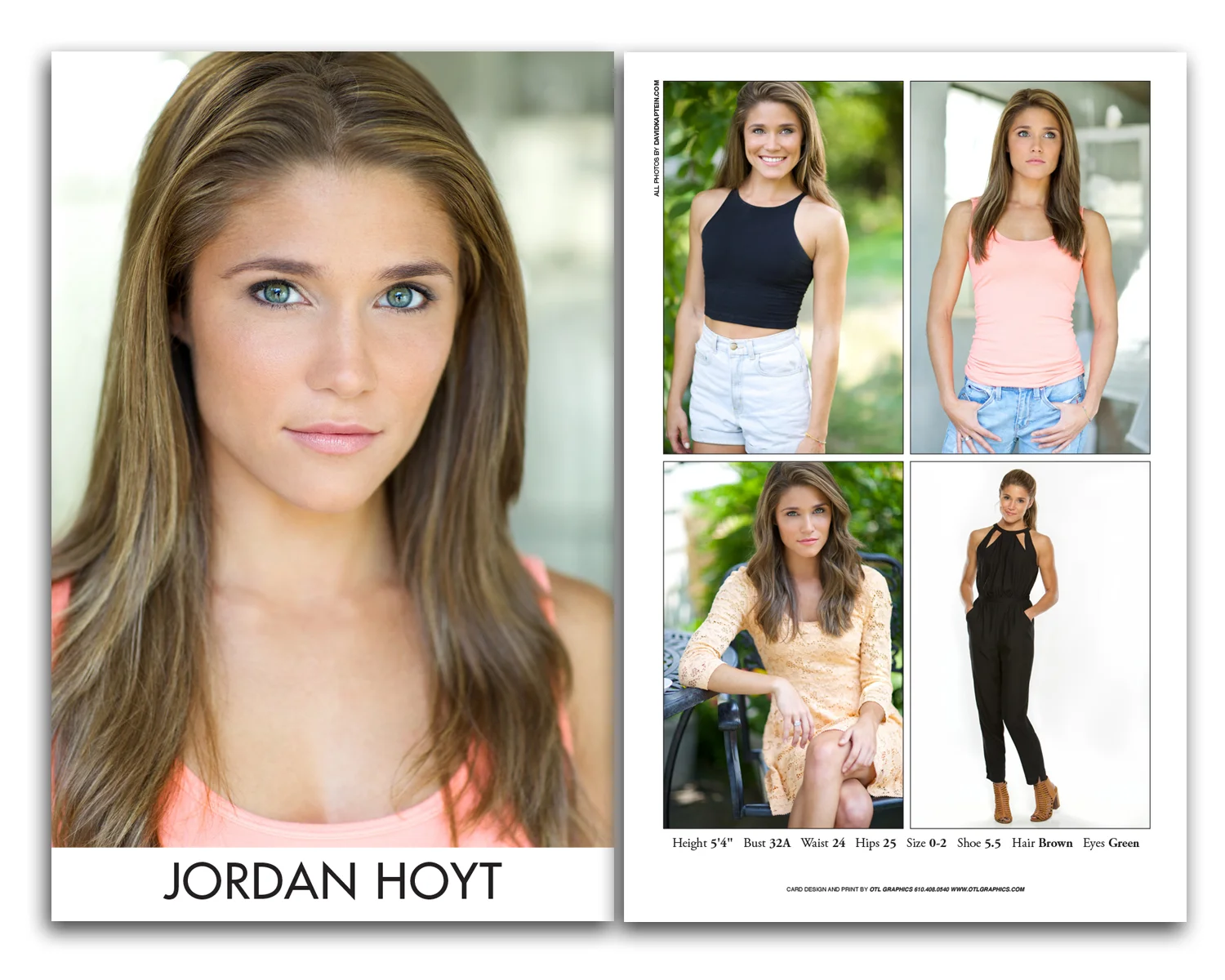 model composite card sample