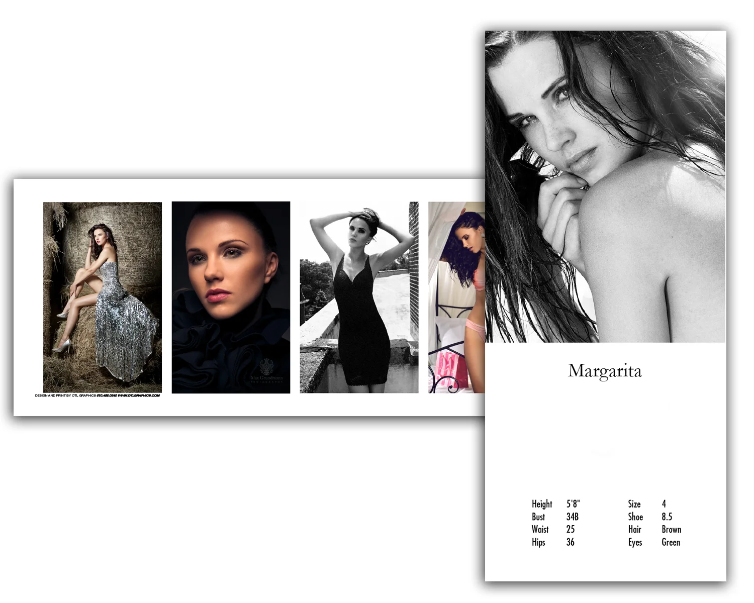 model composite card sample