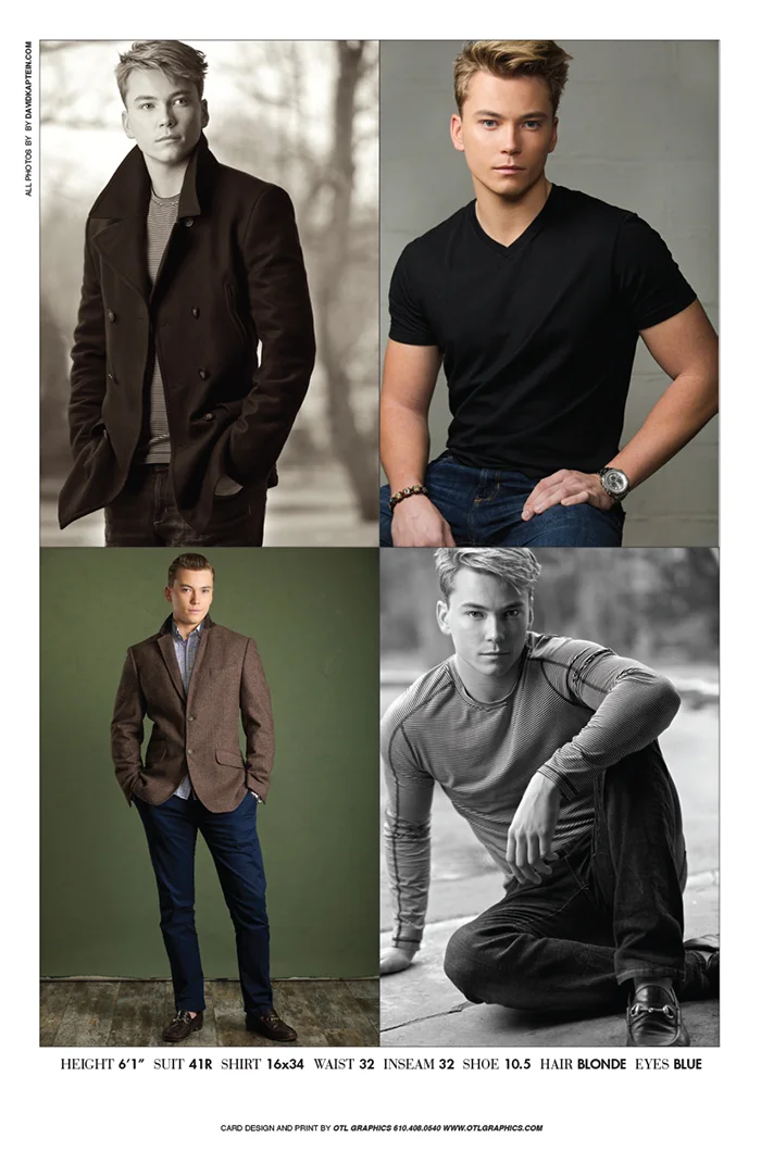 model composite card sample