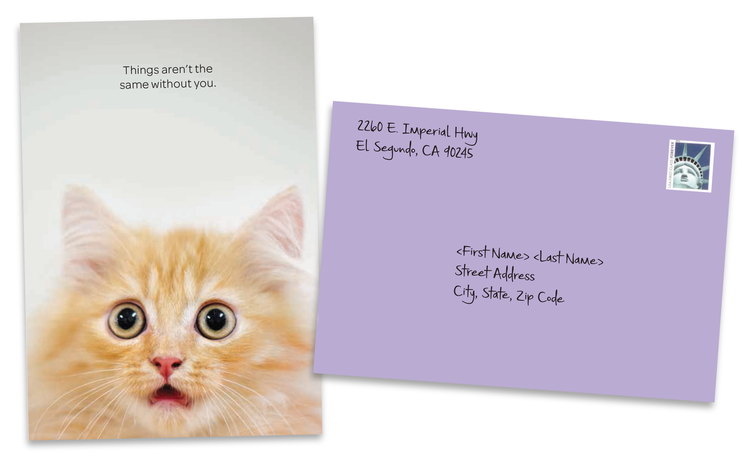 "Kitty" Greeting Card - DIRECTV