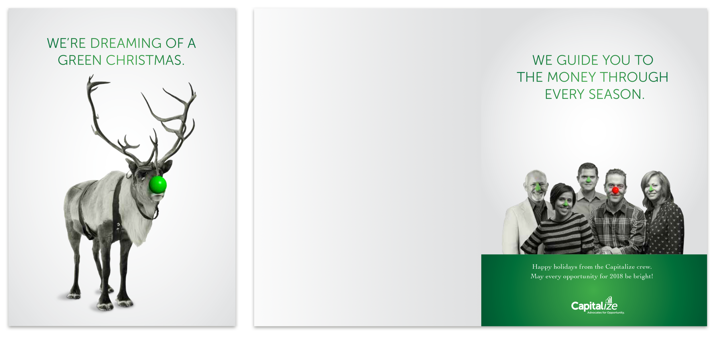 "Green Christmas" Holiday Card - Capitalize