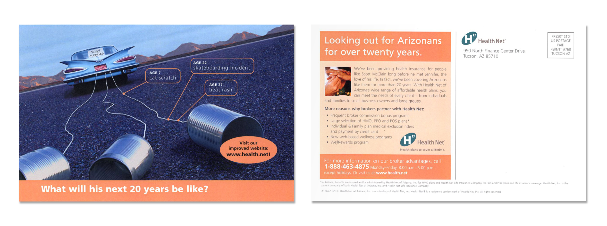 "Tin Can" Postcard - HealthNet
