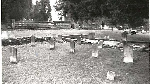 Burial site of Ansley and 18 children they lost to sickness between 1893 and 1923
