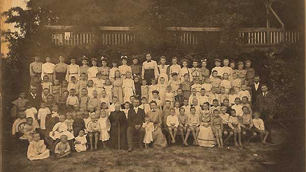 Early 1900s with J.W. Stewart sitting at middle front