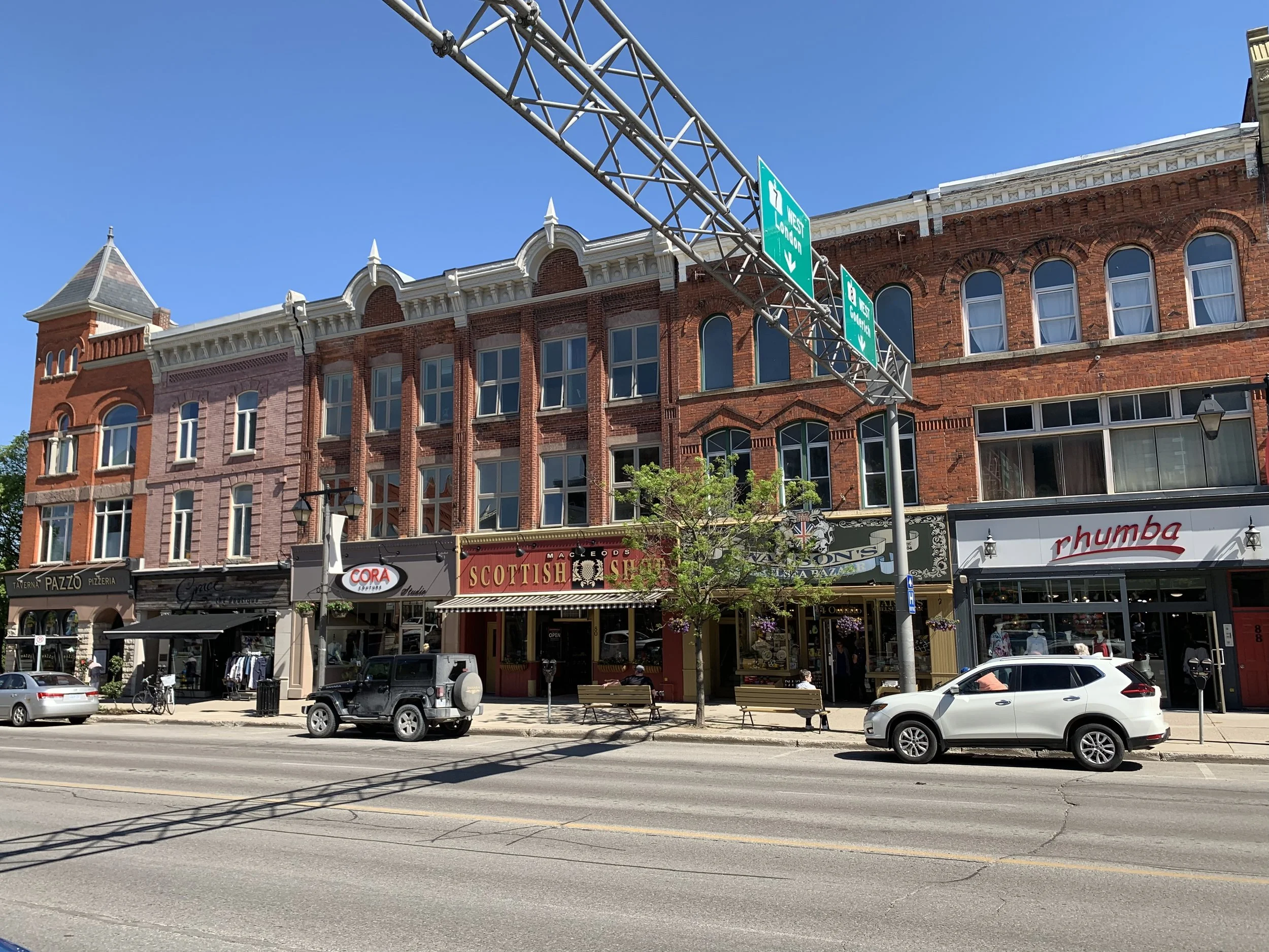 A glimpse of downtown Stratford.
