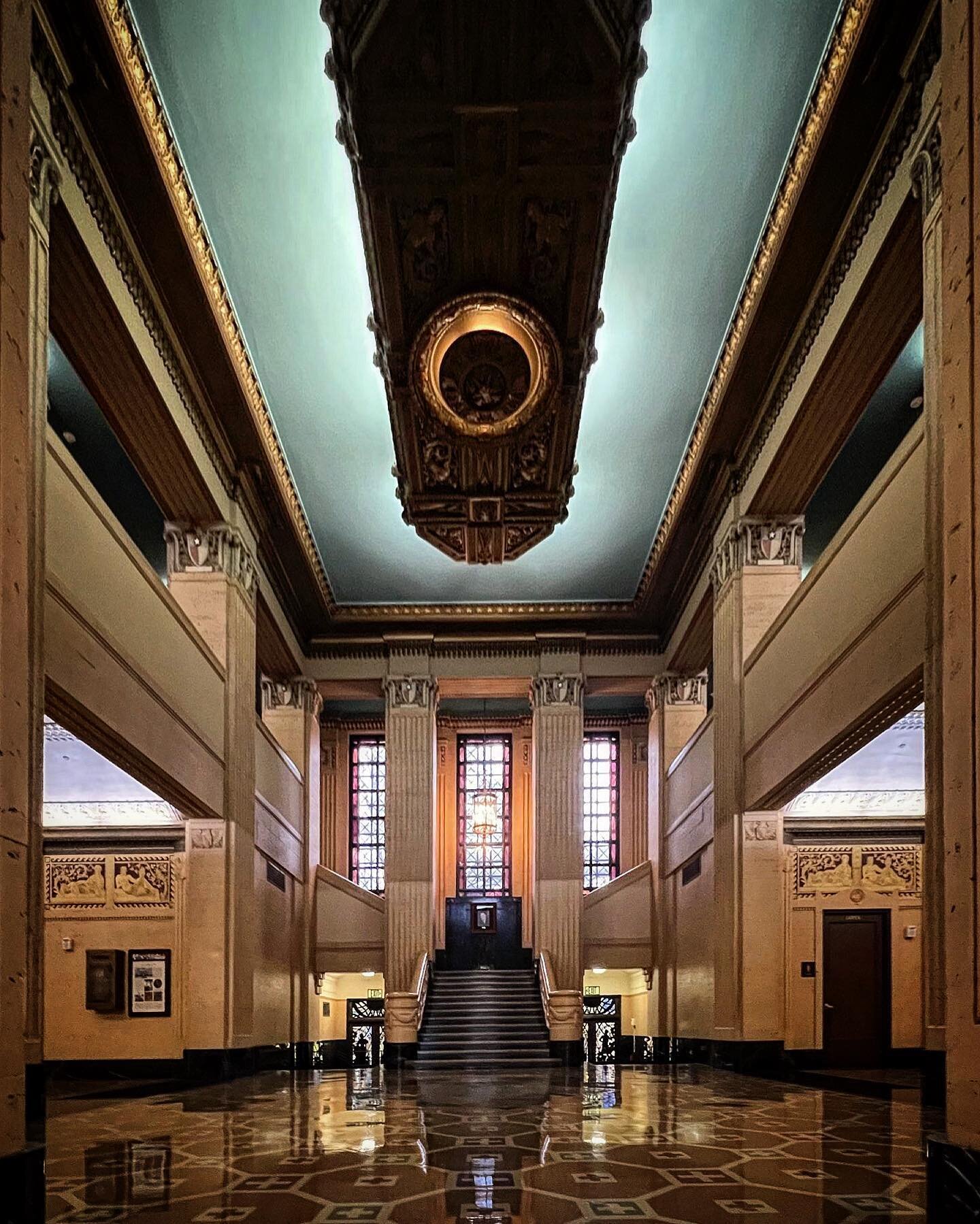 Administration Building interior, built 1932. Samuel Charles Phelps Vosper, architect. Texas A&amp;M University, College Station.