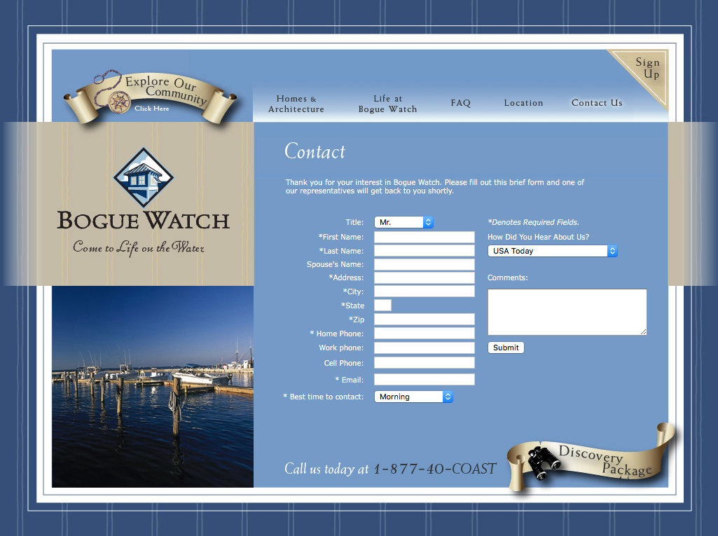 Bogue Watch Contact Page