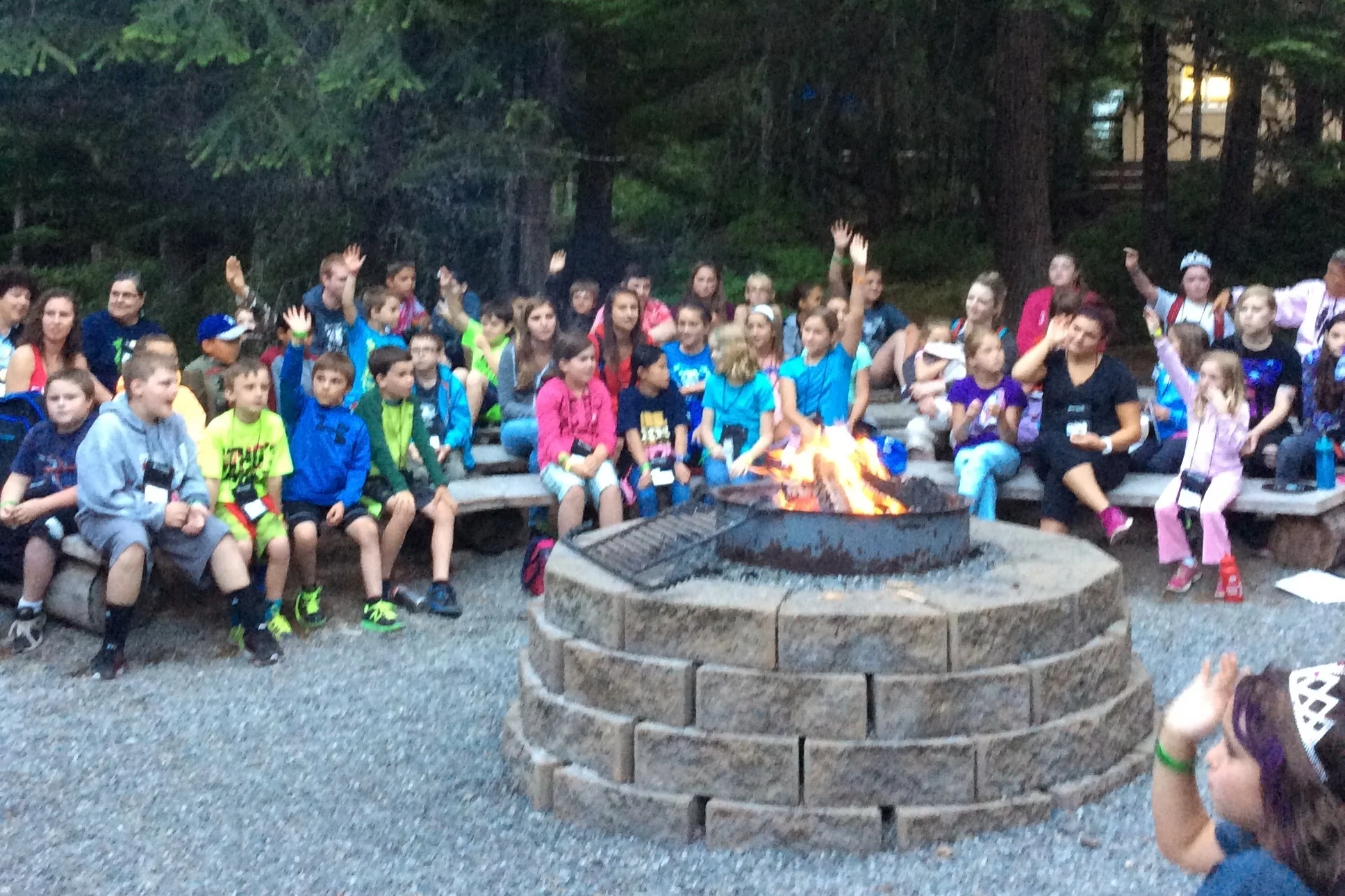 Campers share "Diabetes Victories" at campfire