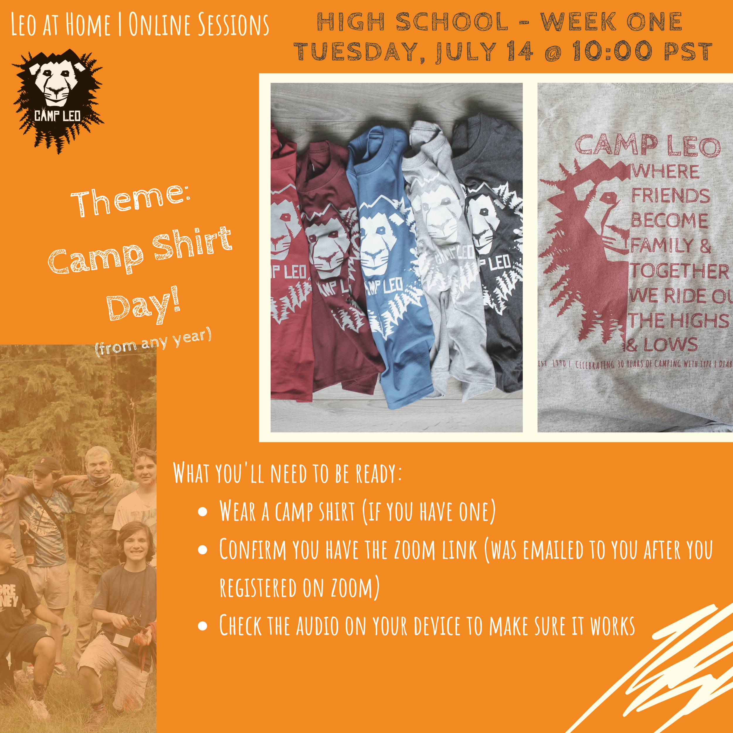 Leo at Home Online Sessions High school - Week one.png