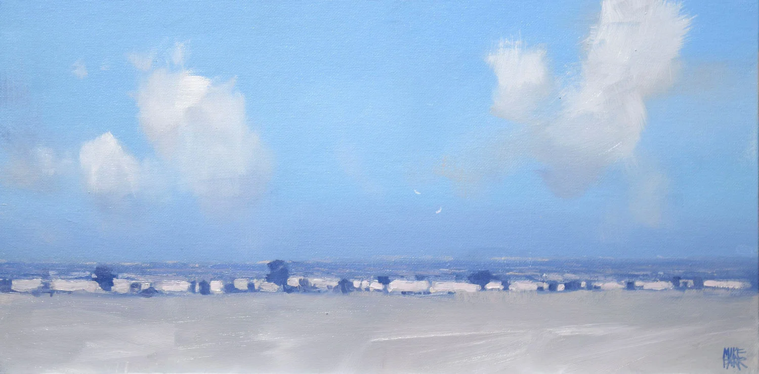 One of my favourite pieces based on the drive from Strathalbyn to Goolwa. It was a hot, windy Summer's day. The brush gives it so much energy.