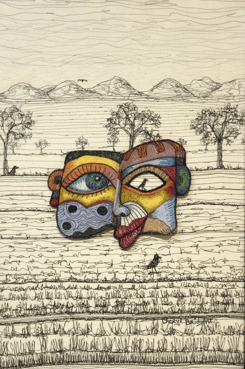 Inside The Lines - 33cm x 44cm - $600