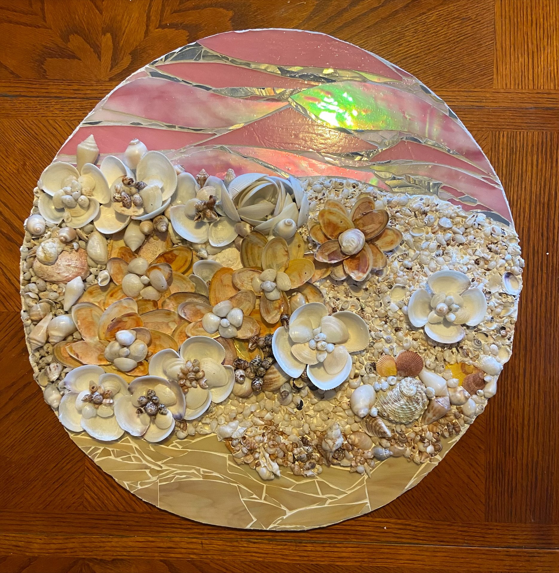 Sunset On Shell beach - 50cm diameter - $500