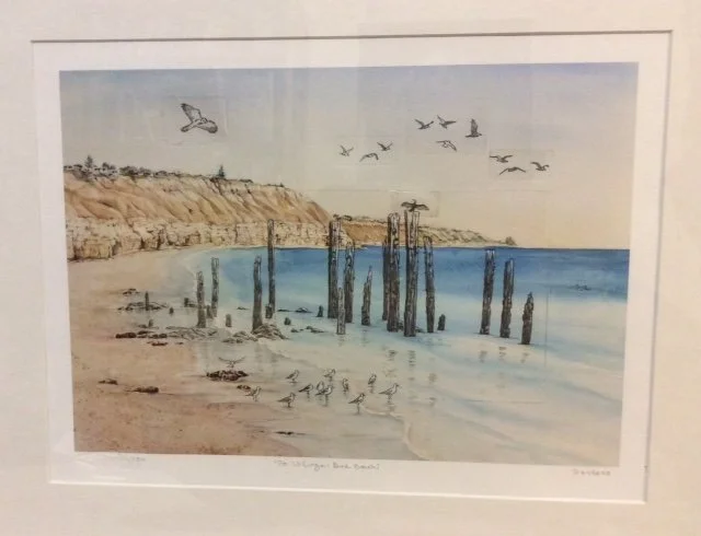 Bird Beach (Pt Willunga) - 56cm x 46cm - $280