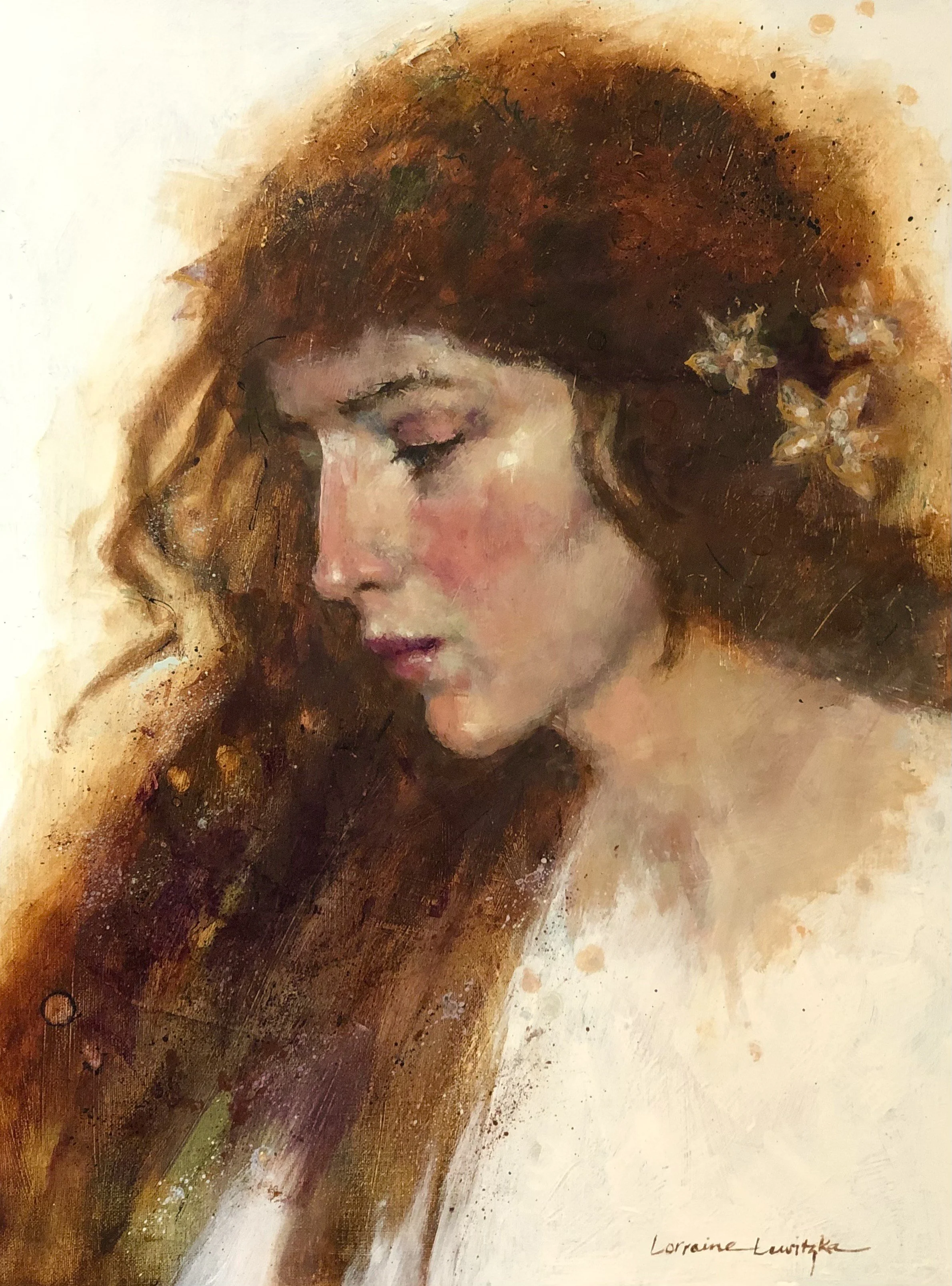 Preraffaelite Poise - 45cm x 60cm - $890
