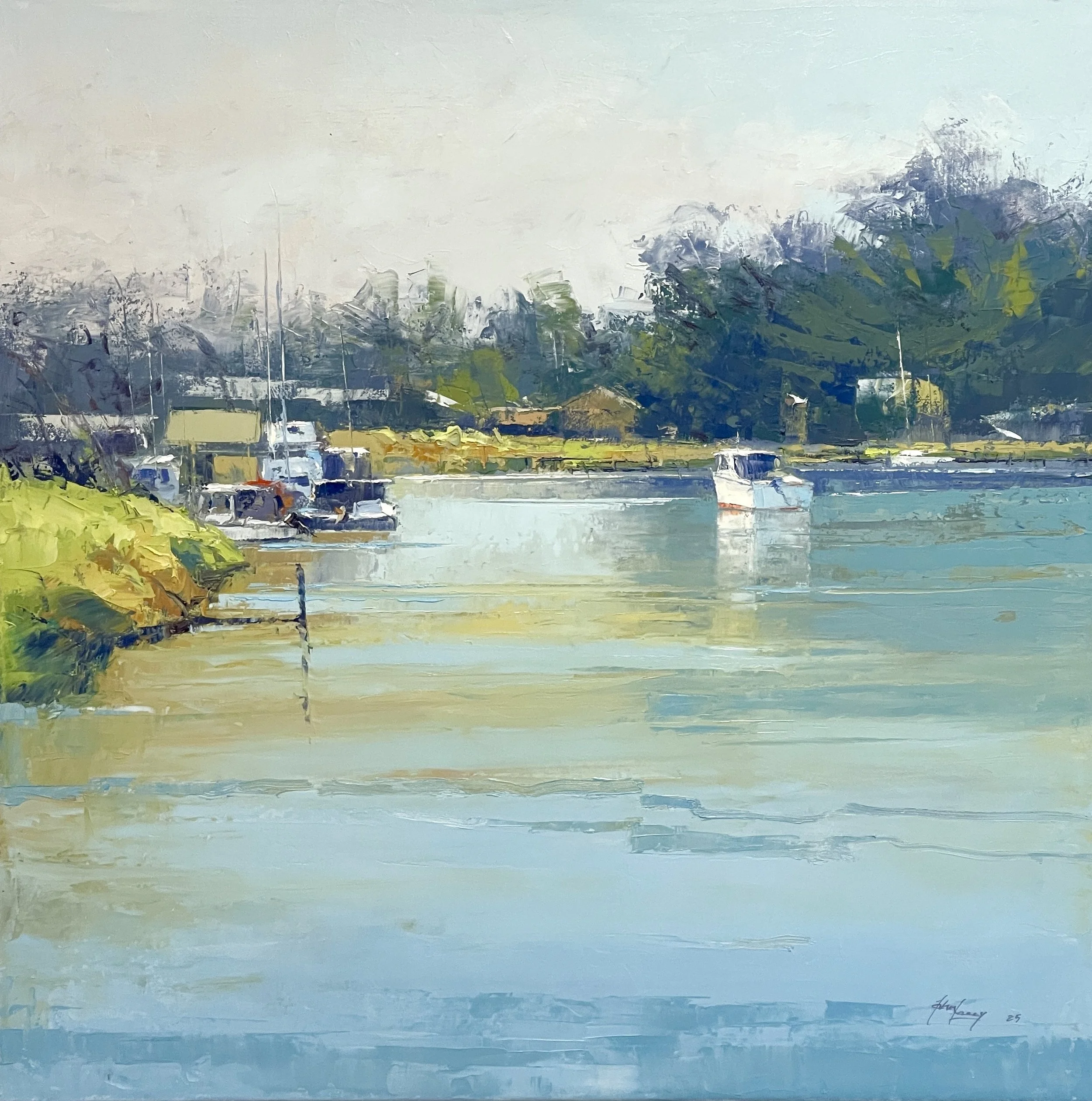 Quiet morning Goolwa - 61cm x 61cm - $2,400