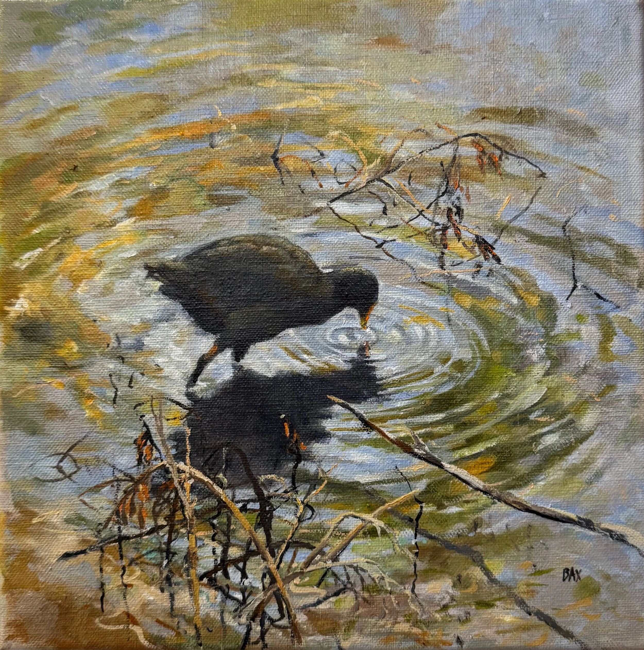 Wetlands Study - 27cm x 27cm - $850