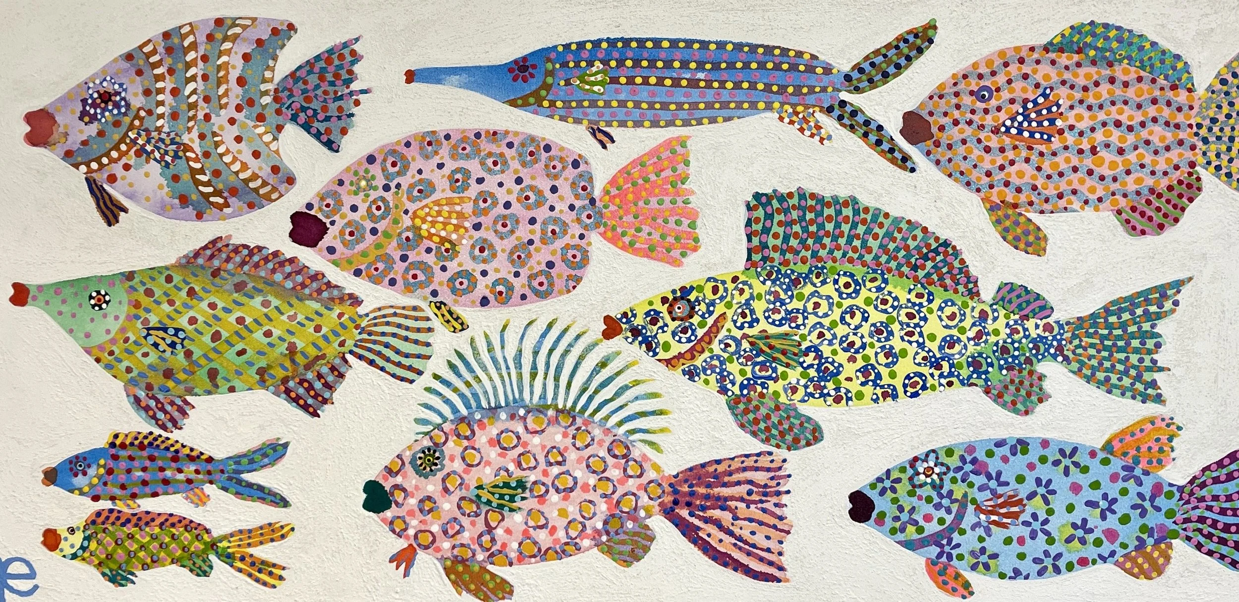 Rainbow Fish - 83cm x 43cm - $1,650