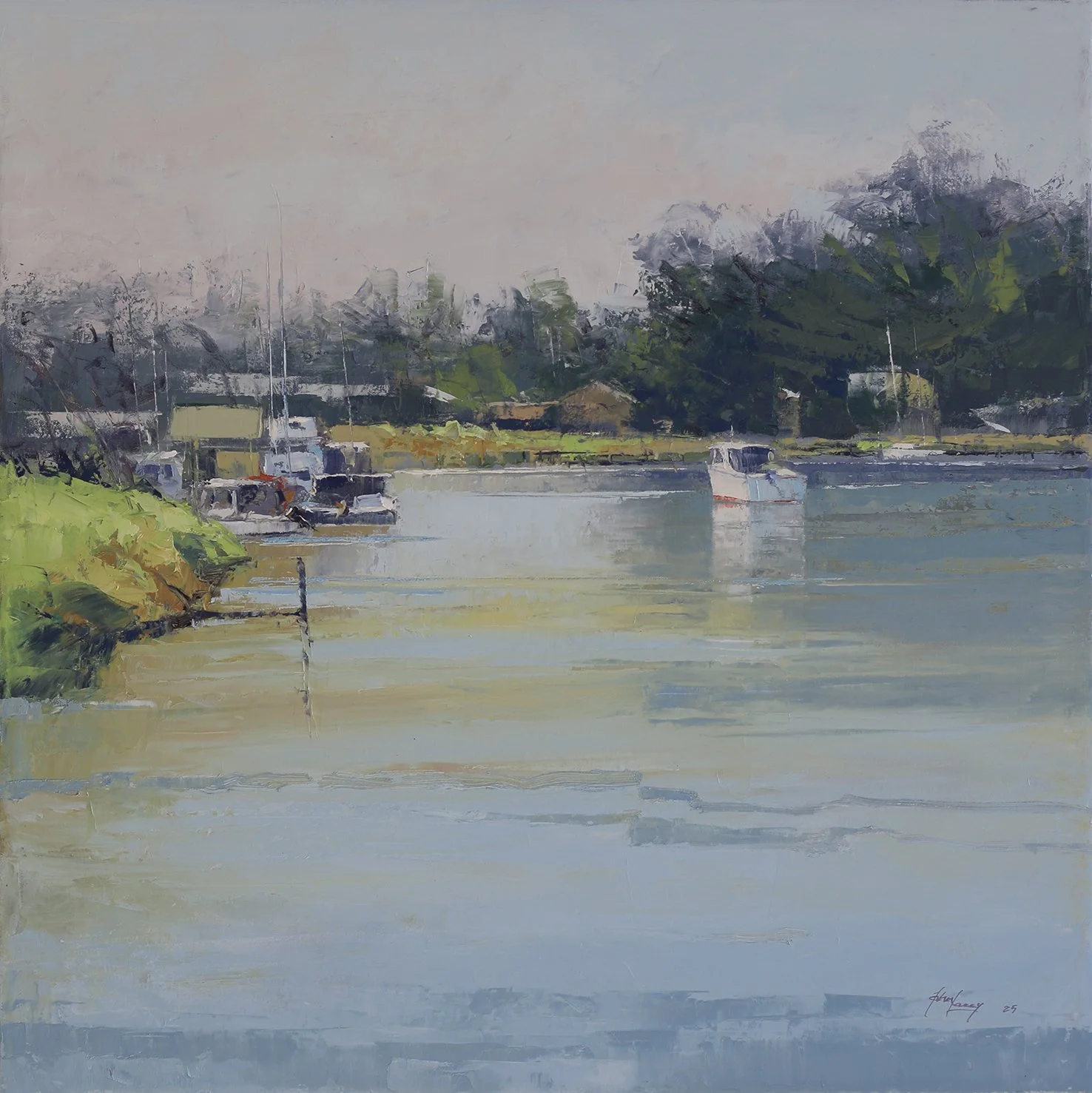 Quiet morning Goolwa - 61cm x 61cm - $2,400