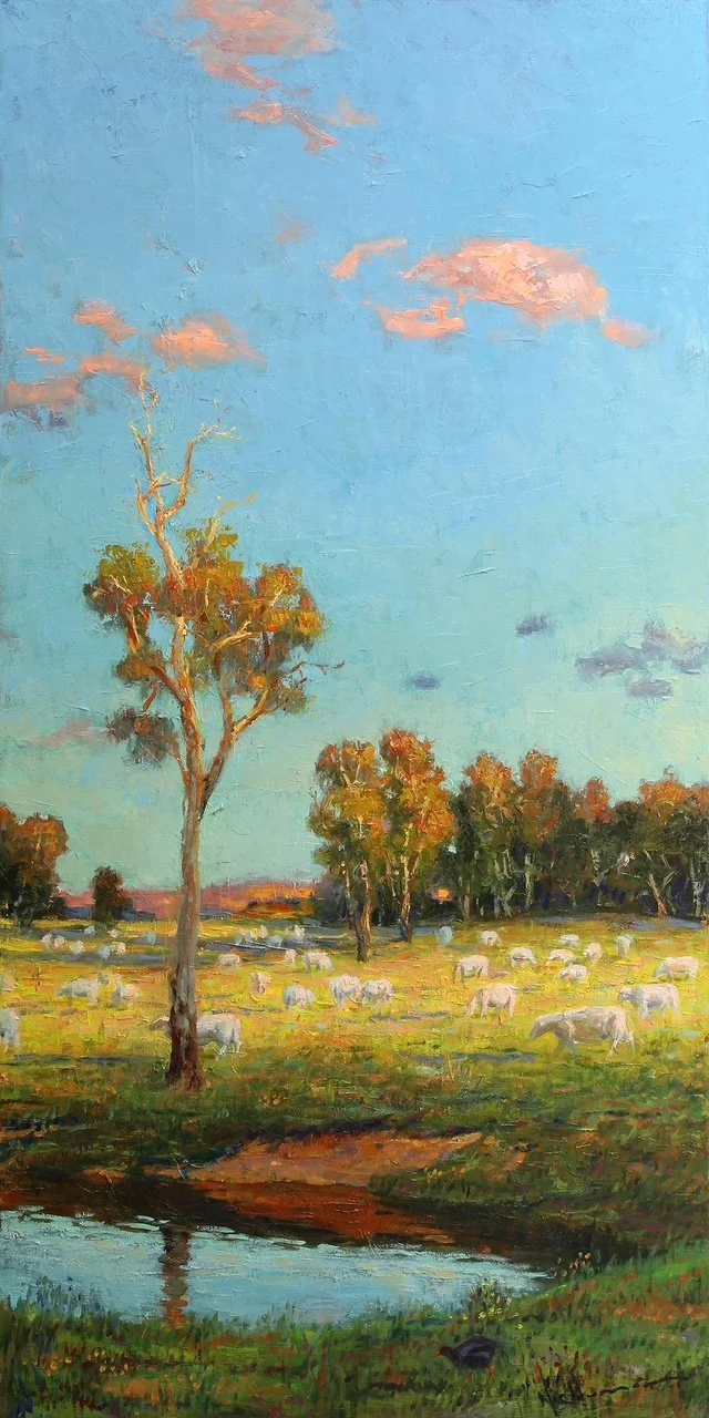 A Glowing Pasture - 46cm x 91cm - $1,1,60