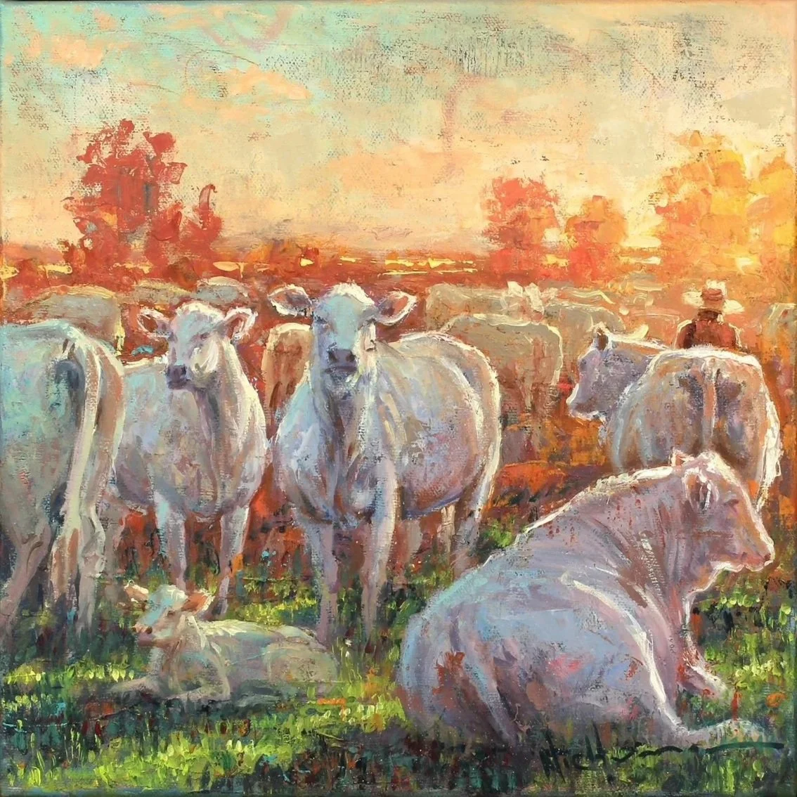 A Bright Pasture - 30cm x 30cm - $380
