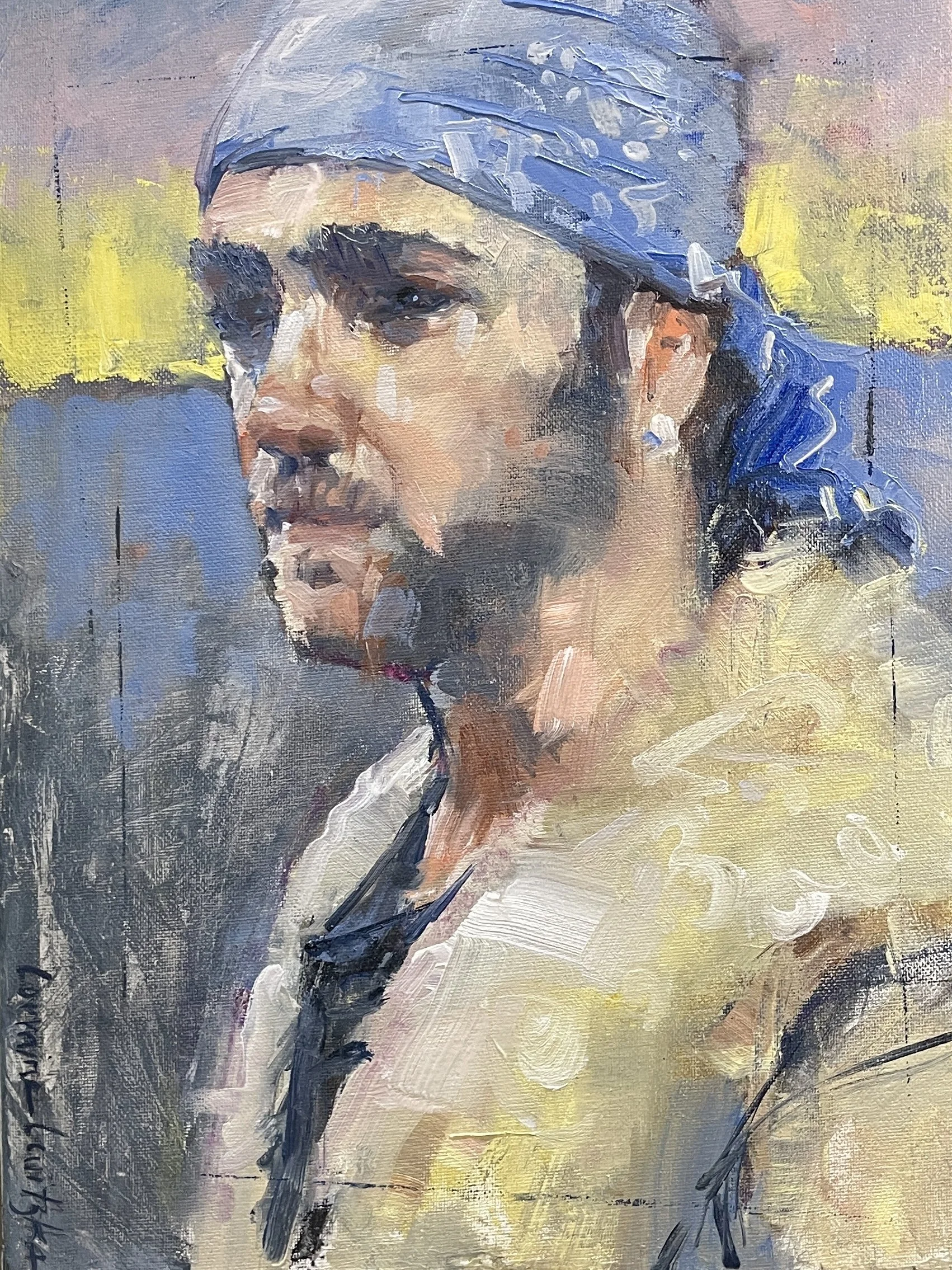 Blue Bandana - 30cm x 40cm - $390