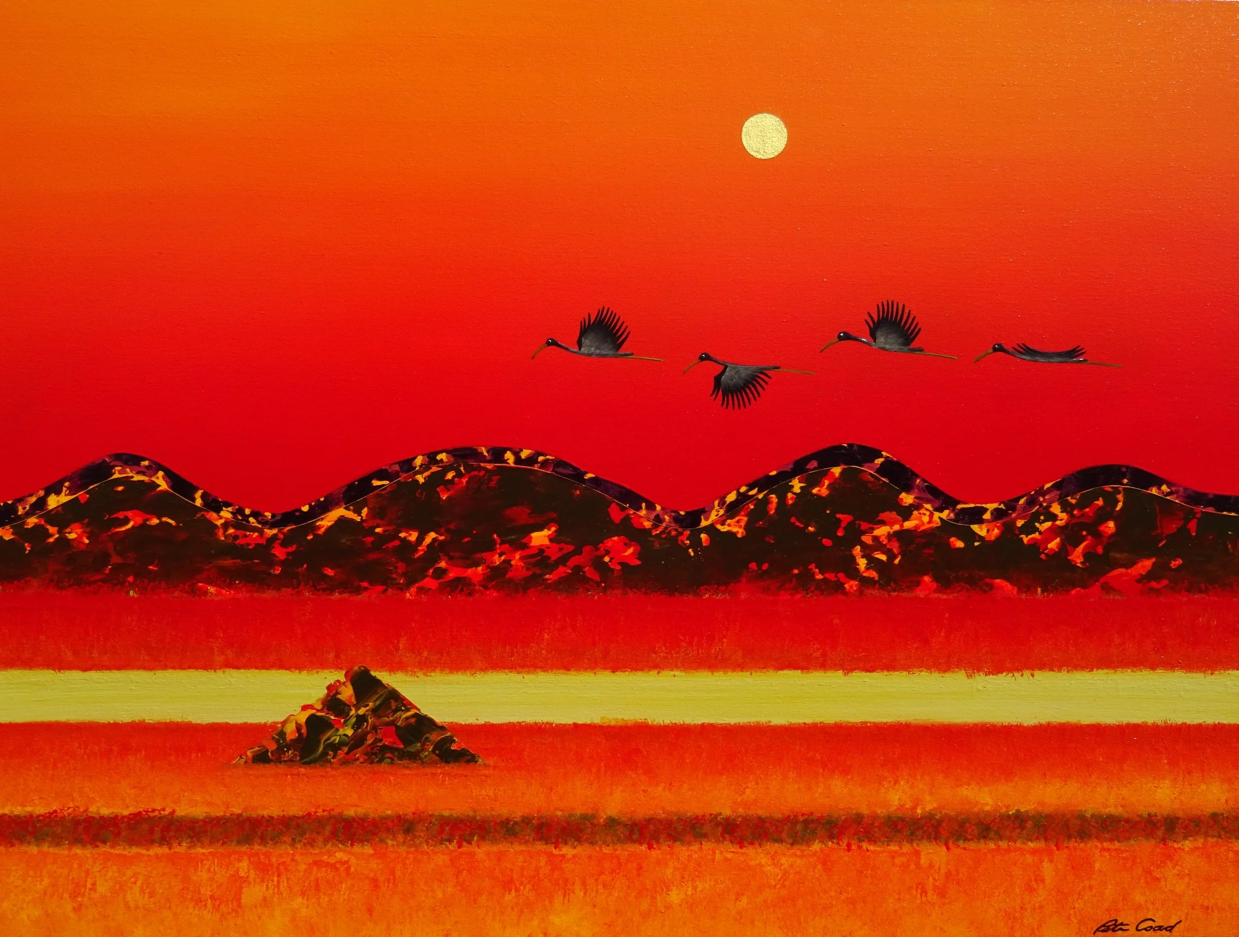 Red Ephemeral 8/20 - 72cm x 75cm - $780