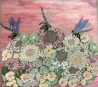 Dragonfly garden - 53cm x 50cm - $570