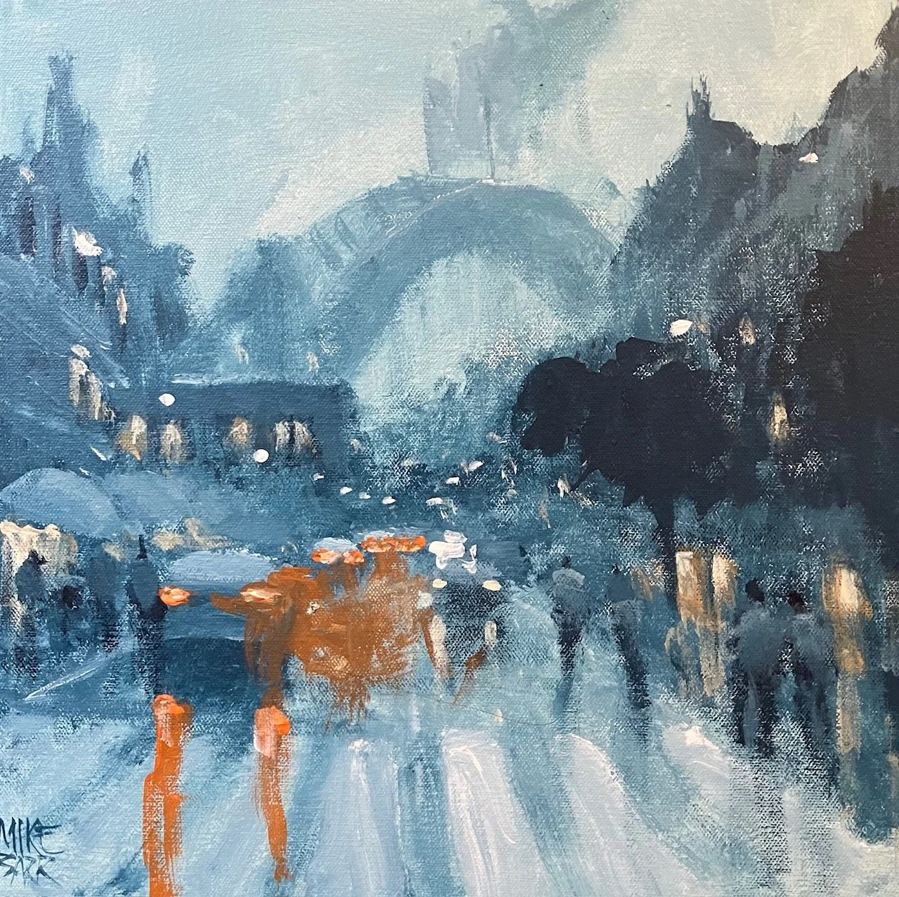 Rain At The Rocks - 33cm x 33cm - $750