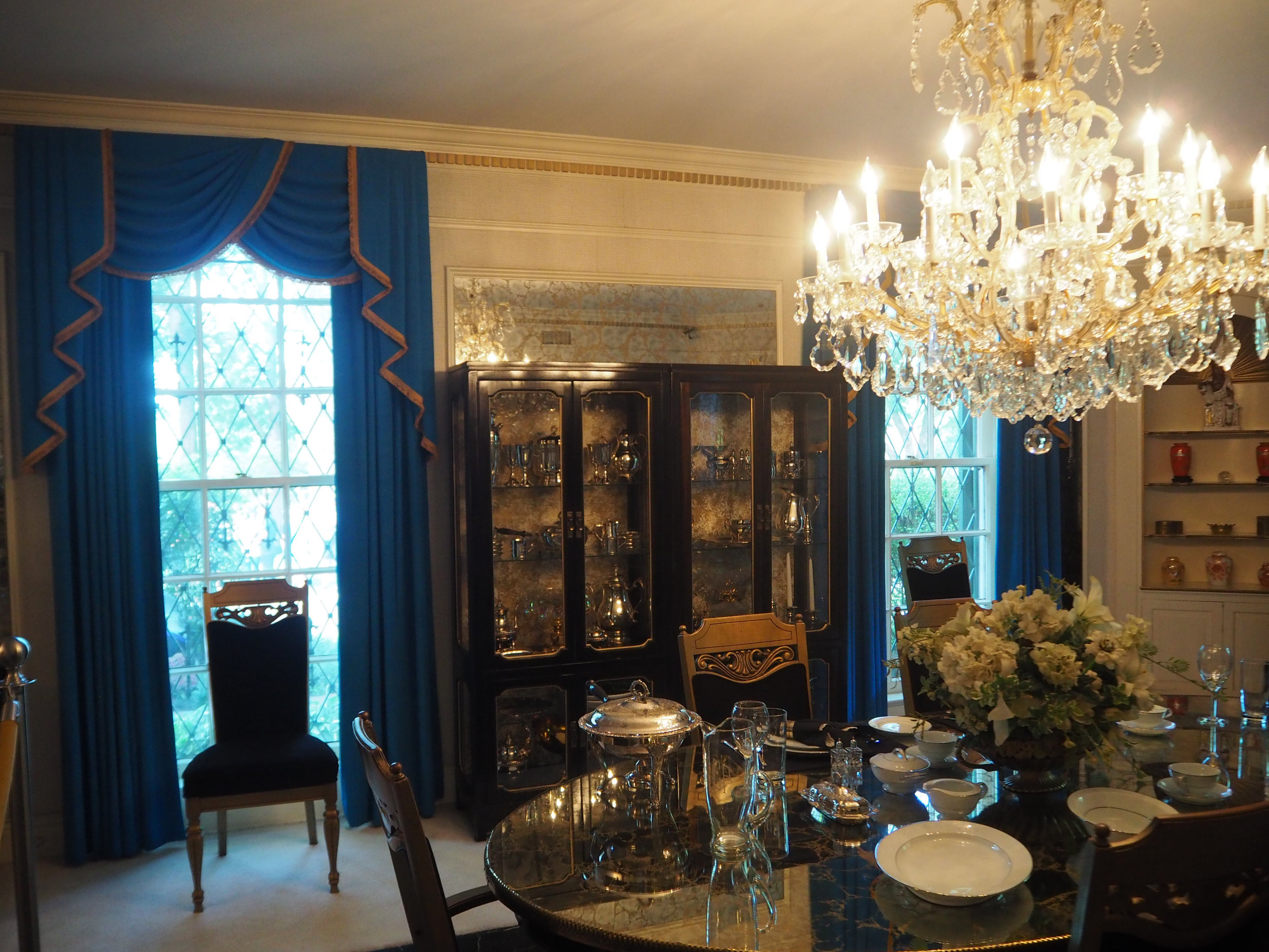 The dining room inside Elvis Presley's Graceland. To see more pics, click on the photo. 