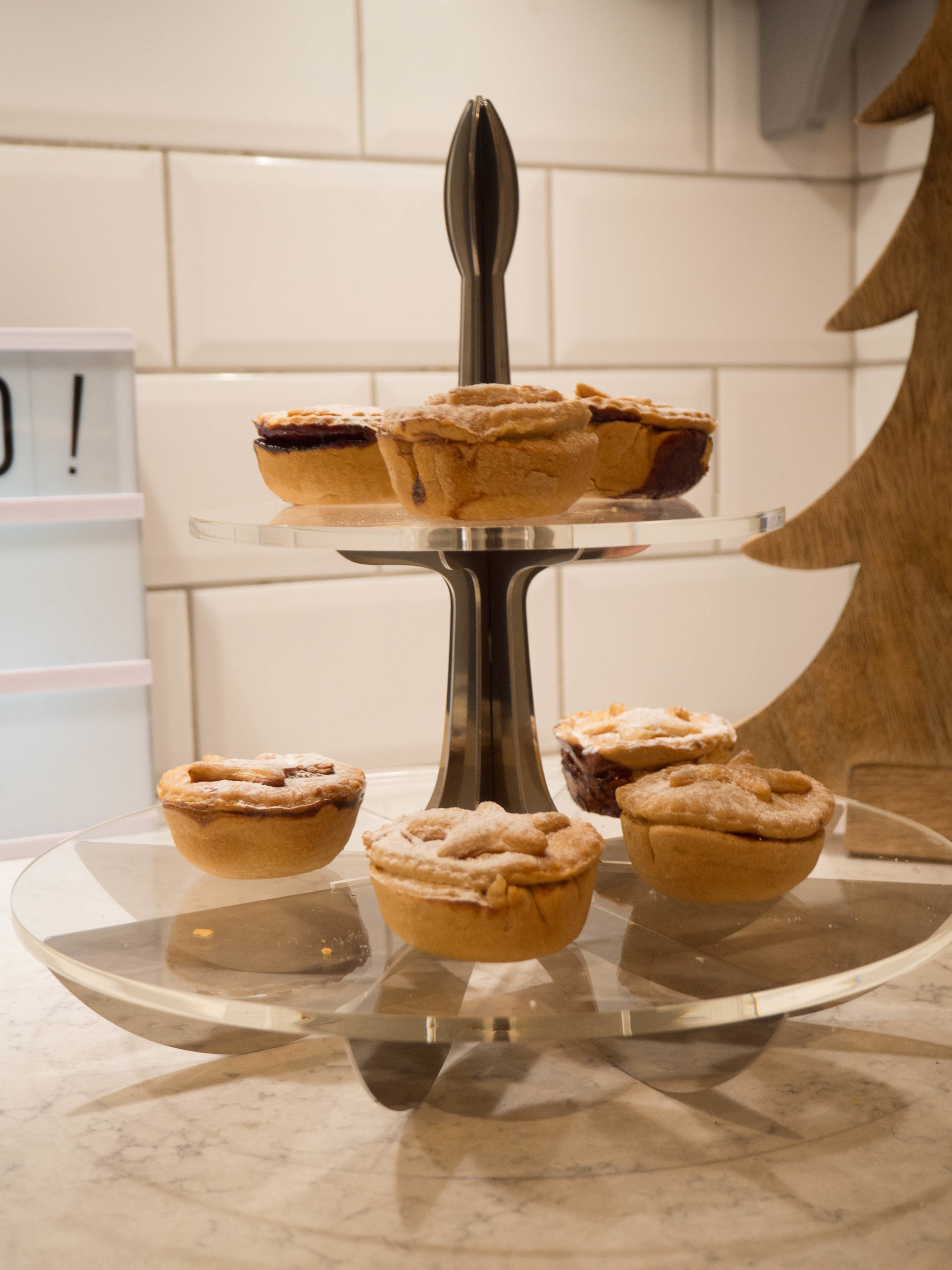 Mince pie anyone? On my beautiful industrial lily cake stand by Be&liv.