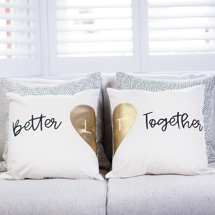 Personalised Couple’s Cushion Set £40