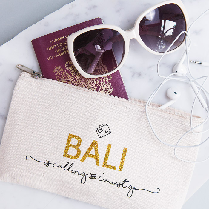  Personalised ‘Destination Is Calling’ Travel Pouch £16