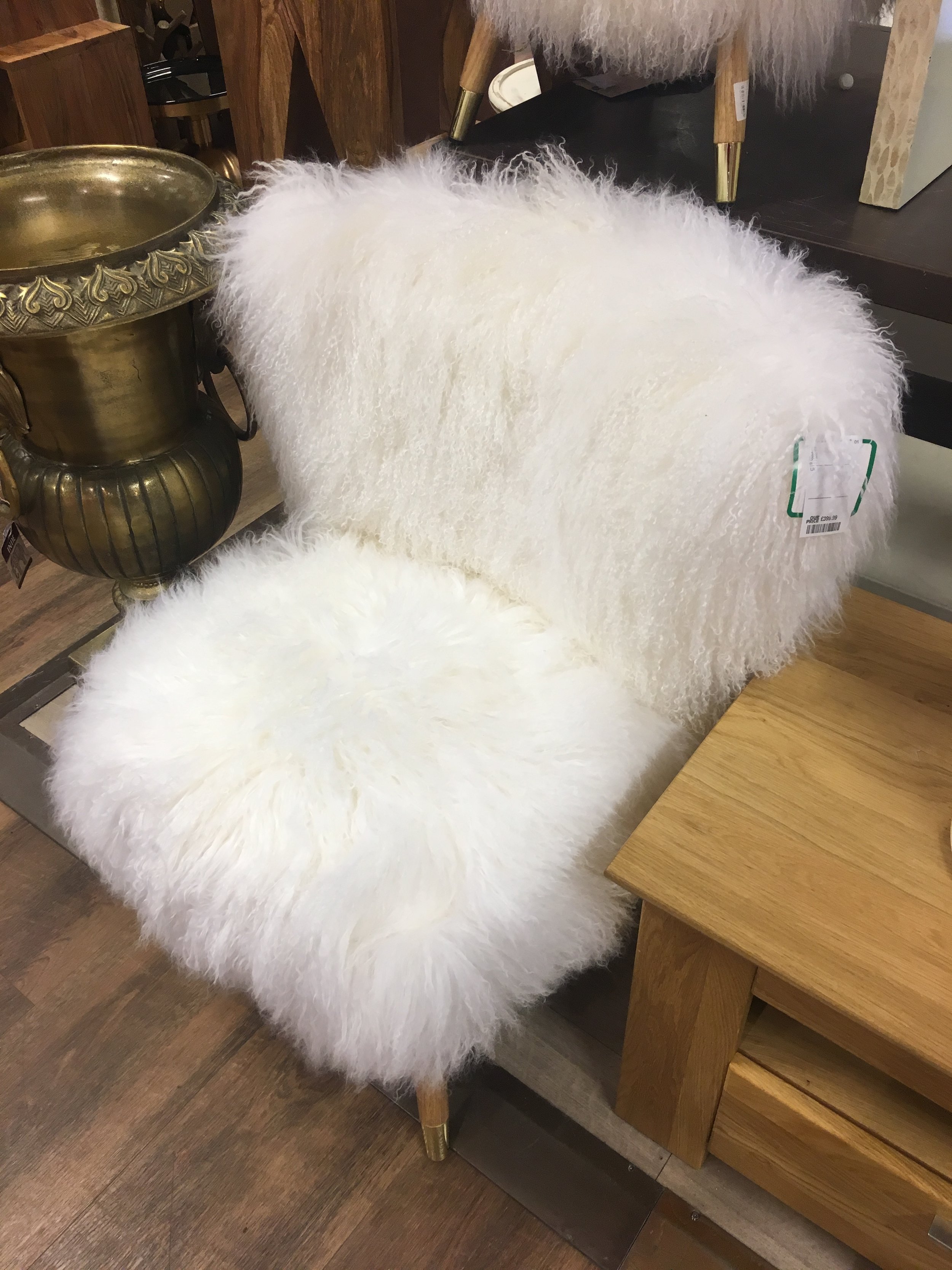 sheepskin chair from homesense