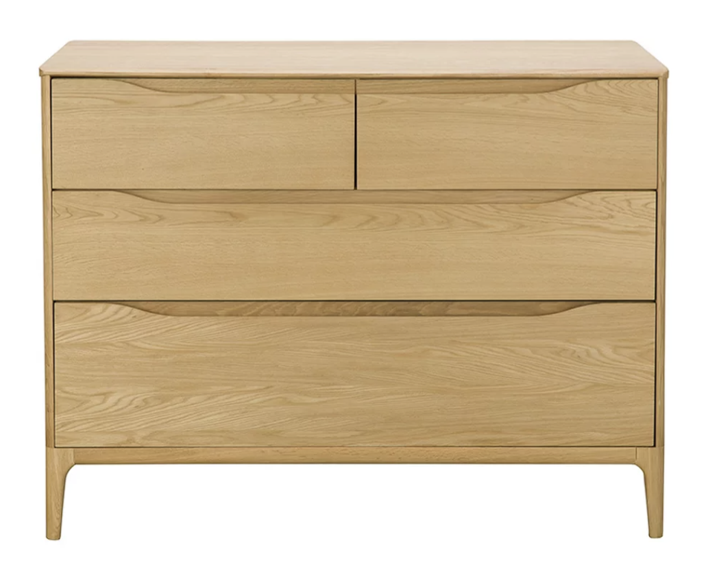 Ercol Rimini 4 Drawer Low Wide Chest