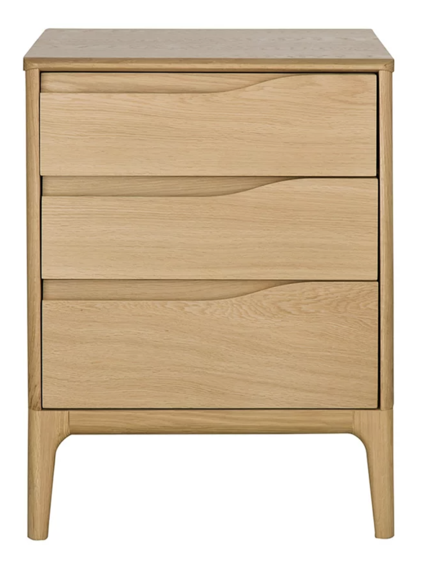 Ercol Rimini 3 Drawer Bedside Cabinet