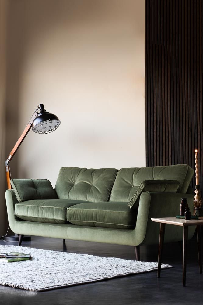Stunning Sustainable Velvet Large 3-Seater Sofa