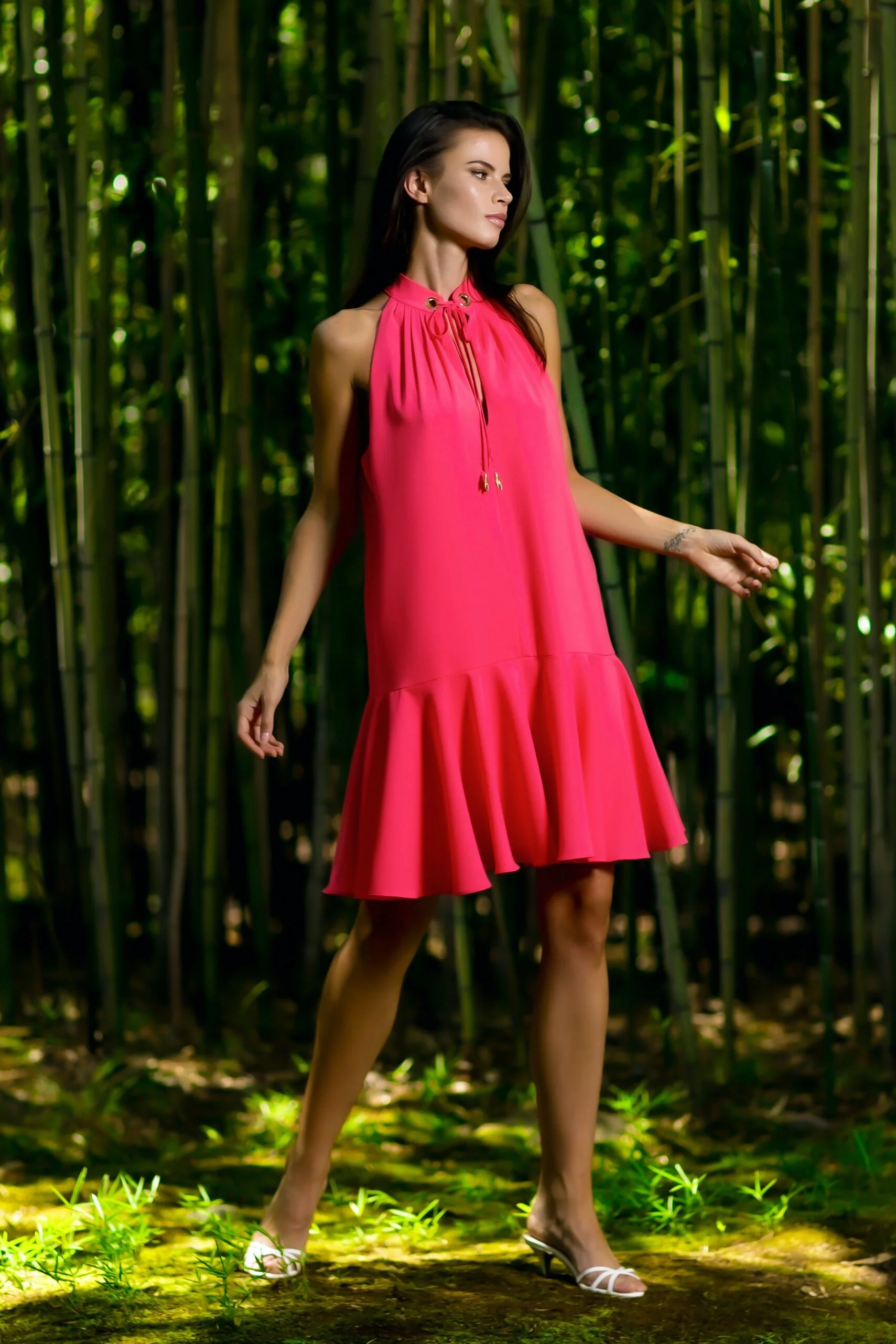 CORNICELLO HALTER DRESS