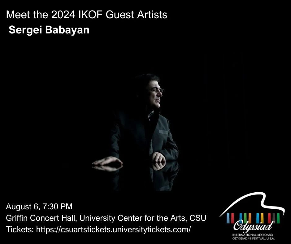 August 6: Hailed as one of the leading pianists of our time, Armenian-American pianist Sergei Babayan takes center stage in Fort Collins, CO on August 6. The meditative focus and rare stillness of Babayan's keyboard artistry prompted the Hamburger Ab