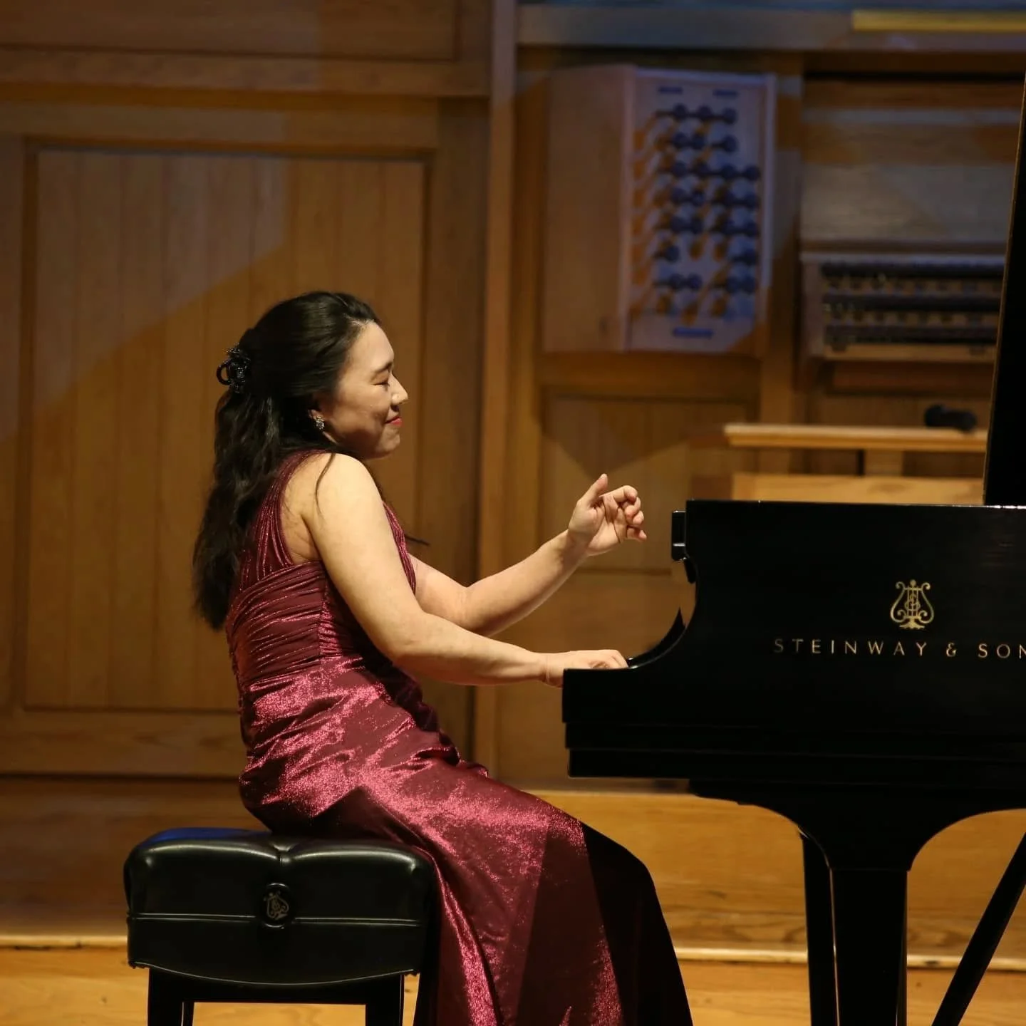 2025 Odyssiad&reg; Guest Artist &amp; Steinway Artist Charlotte Hu 胡瀞云 ignited the stage with a passionate performance, commanding the piano with power and strength. Her impressive playing style brought the Spanish repertoire to life, weaving intrica