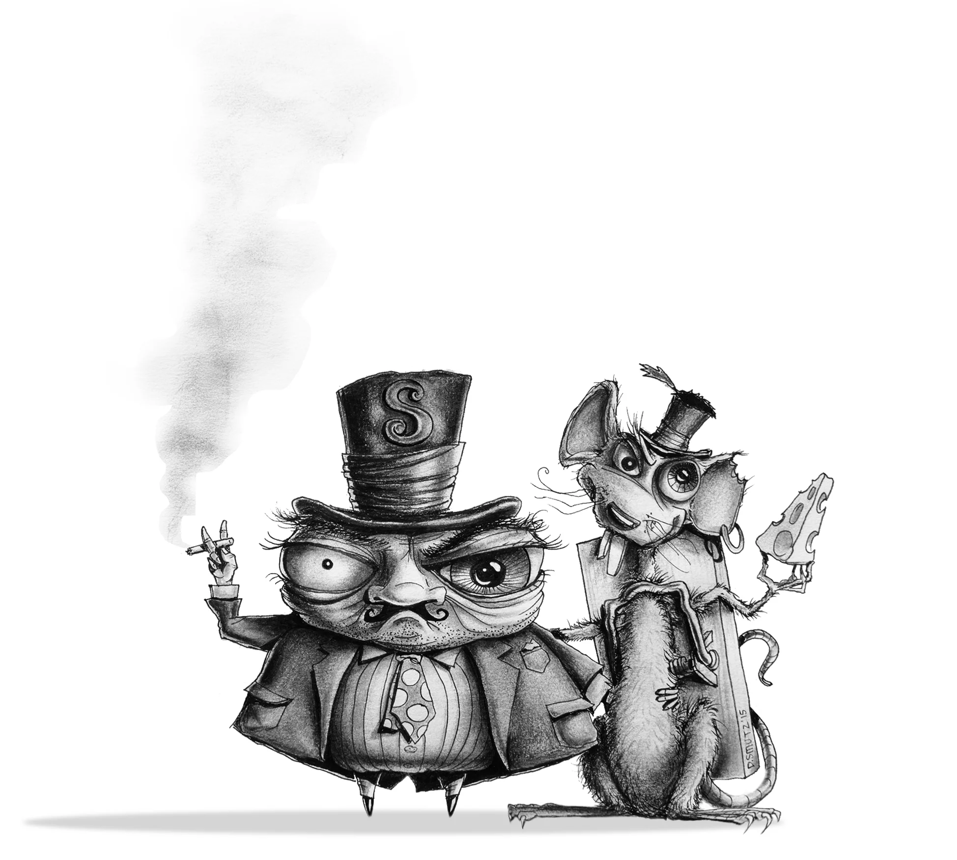 Mr. Sleaze and His Rat In A Hat Stealing Cheese If You Please