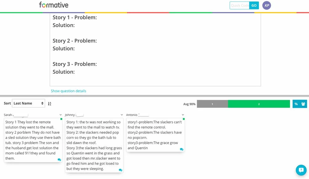 By remotely giving feedback to live reading responses, she boosted participation!