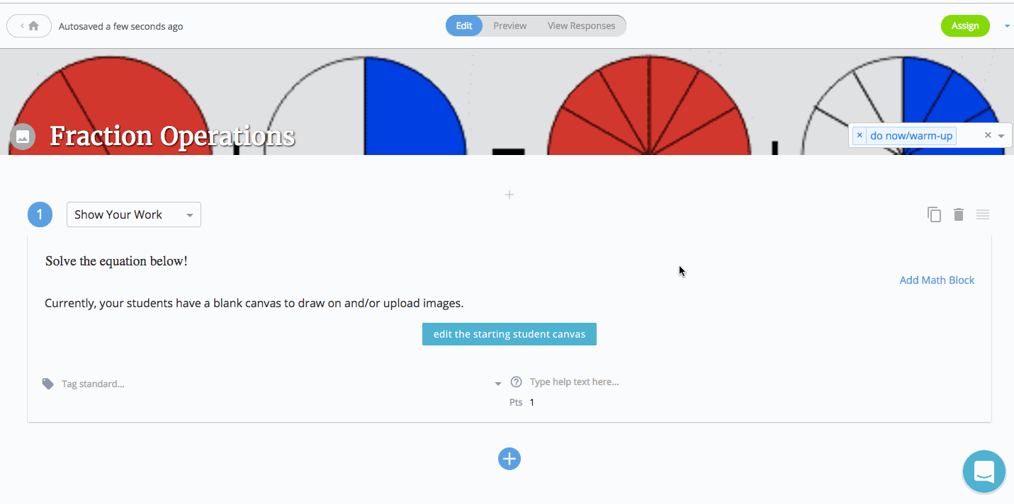 Our new equation editor gives you the ability to create equations as part of questions. Hesitant about entering commands? Click here for a how-to guide ! This is just the beginning and we plan to make it easier (button-based equation editor anyone?) and give students access to it too!