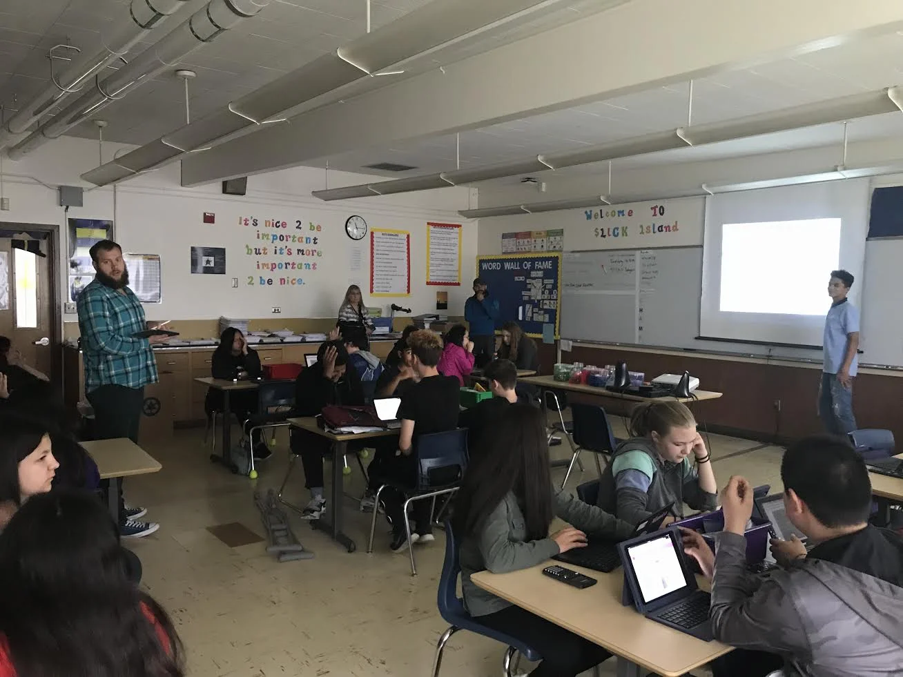 Jesse, facilitating a class discussion using Formative!