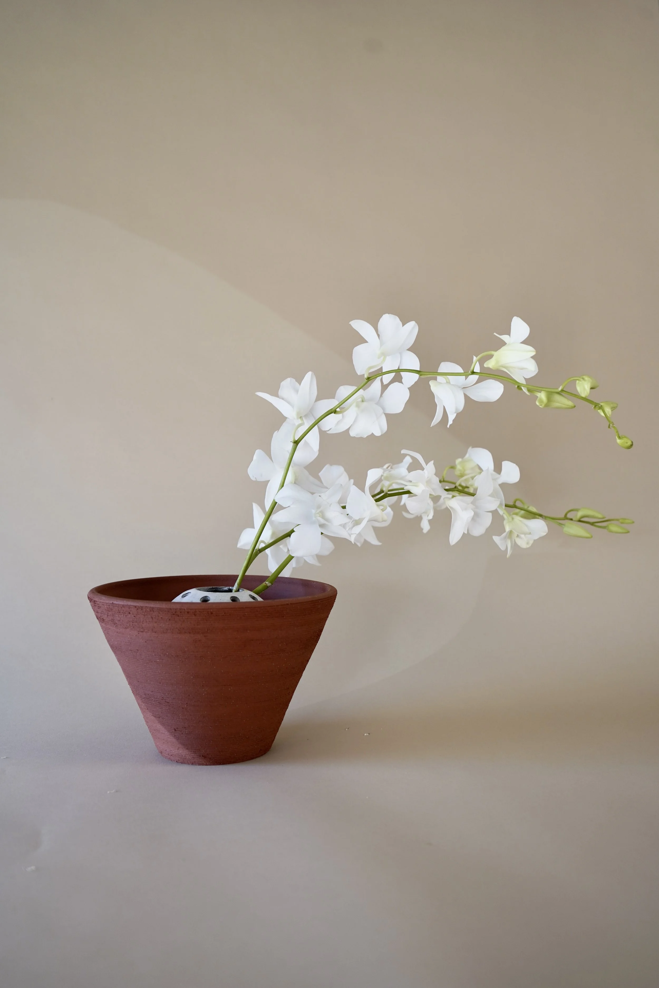 ikebana flower frog vase