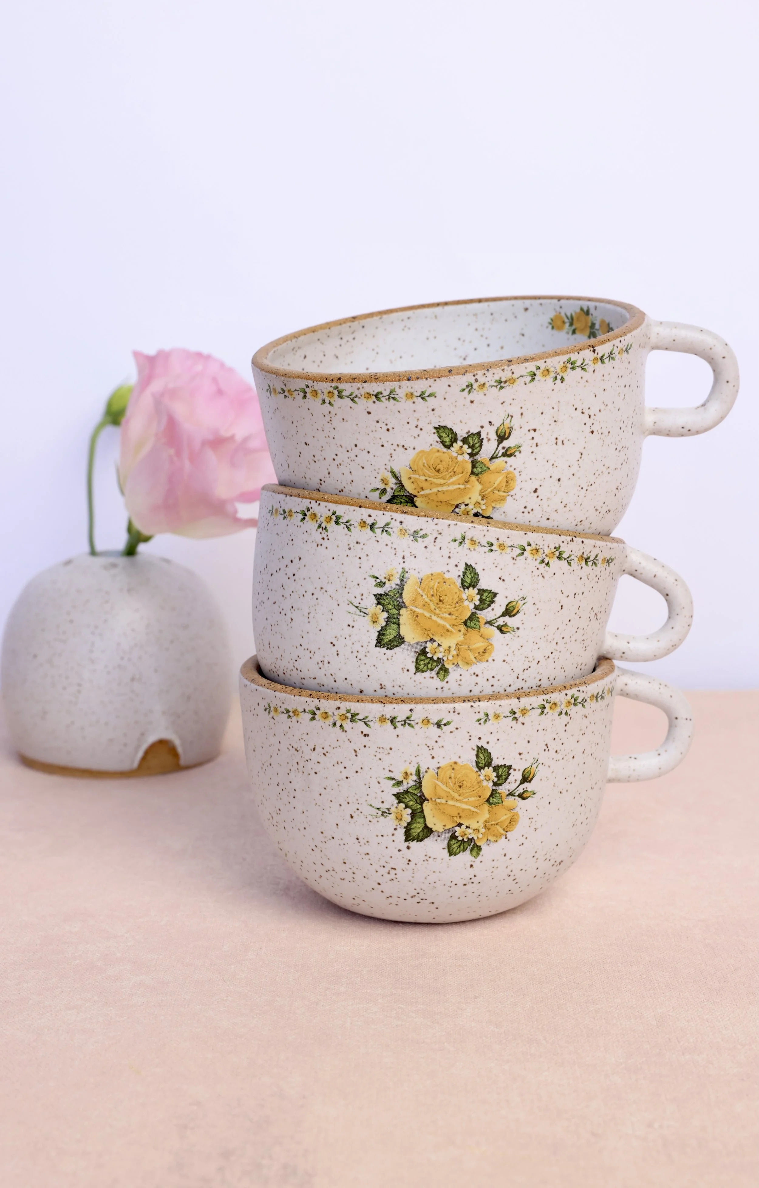 Yellow Rose Tea cups