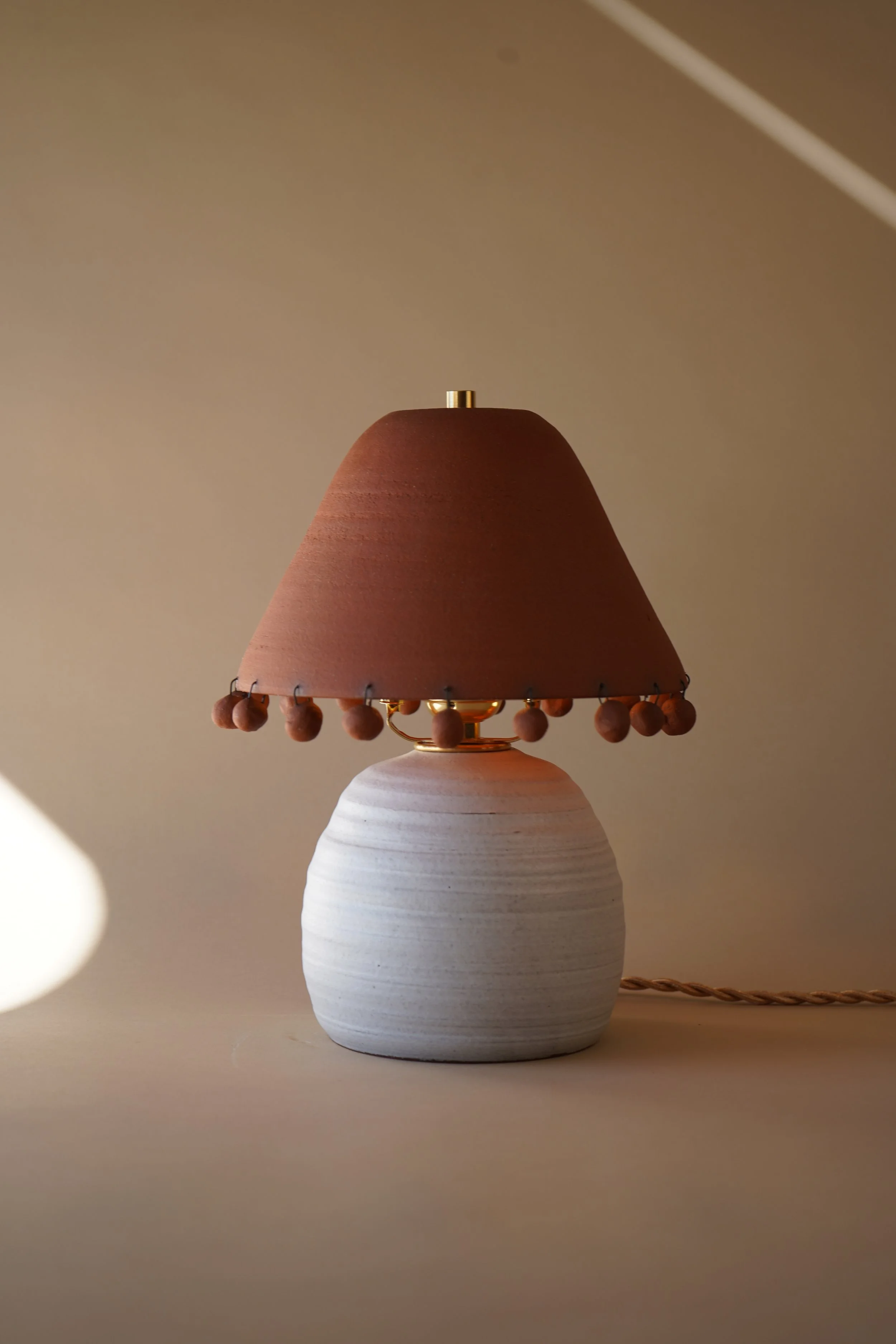 Two-Tone Beaded Lamp