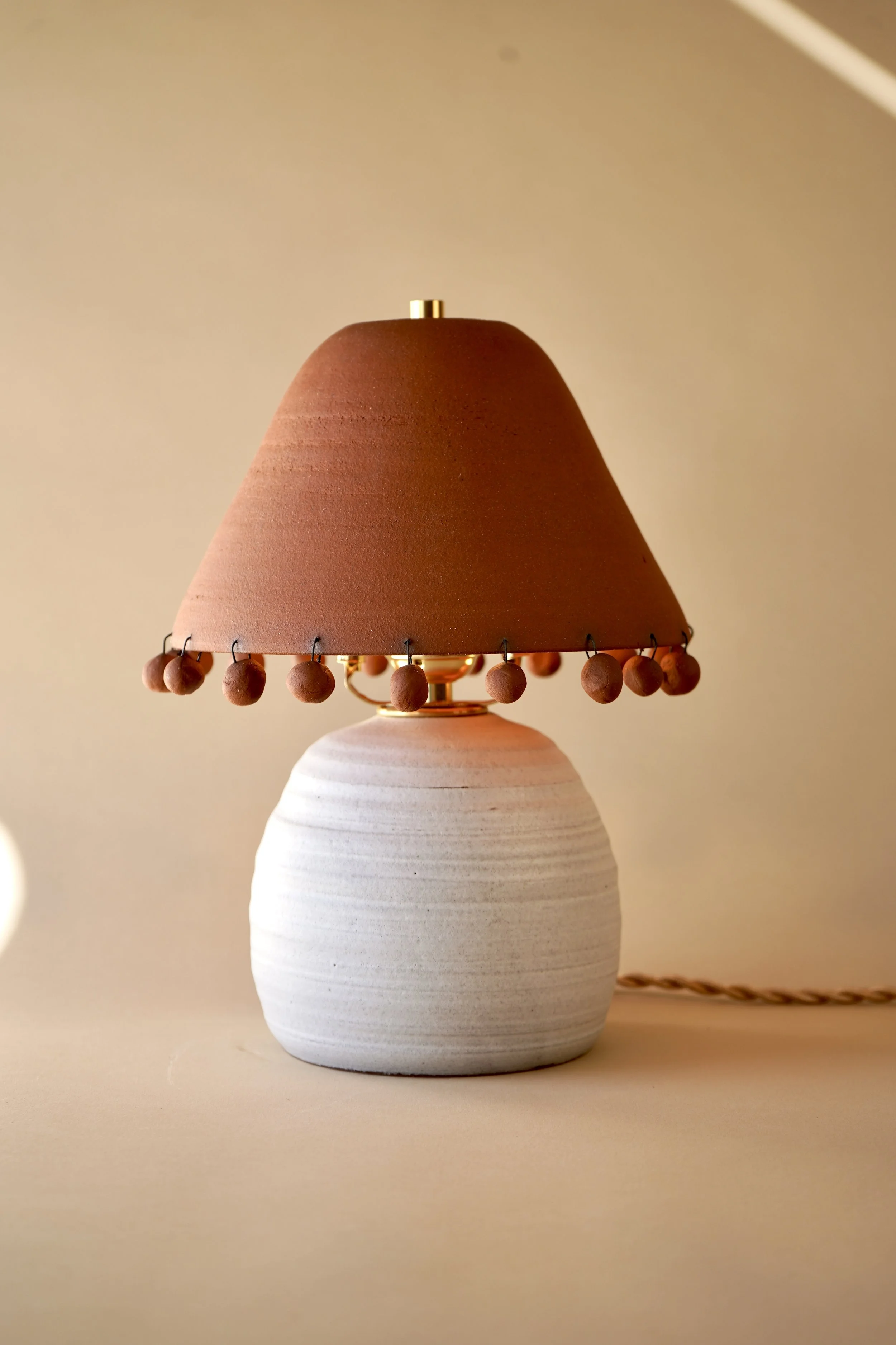 Mini Two-Tone Beaded Lamp
