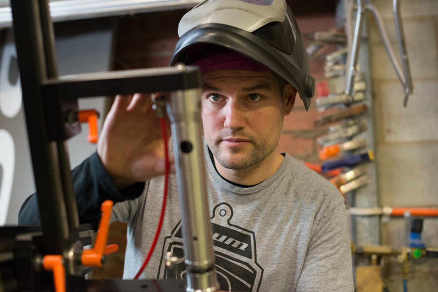 Custom bike engineer Darren Baum